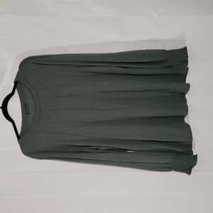 Balloon sleeve olive green tunic blouse size 3X